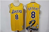 Lakers 8 Kobe Bryant Yellow Nike Swingman Fashion Jersey,baseball caps,new era cap wholesale,wholesale hats